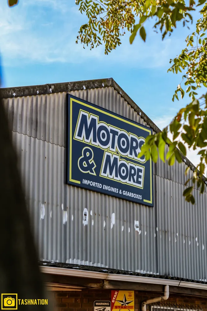 Exterior of Motors & More Cape Town warehouse with visible signage