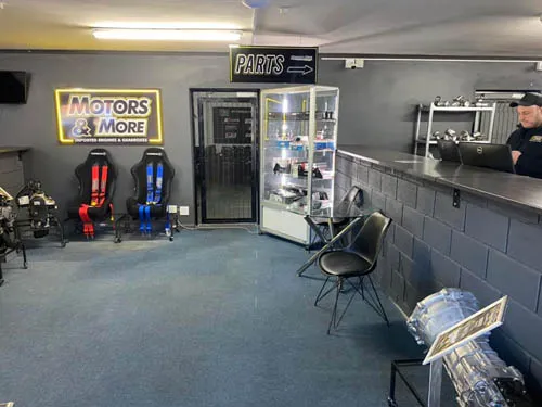 Reception seating at Motors & More Gqeberha